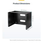 StarTech.com 8U Wall Mount Patch Panel Bracket - 13.75 inch Deep - 19" Patch Panel Rack for Shallow Network Equipment- 80lbs Capacity, TAA (WALLMOUNT8)