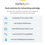 StarTech.com 8U Wall Mount Patch Panel Bracket - 13.75 inch Deep - 19" Patch Panel Rack for Shallow Network Equipment- 80lbs Capacity, TAA (WALLMOUNT8)