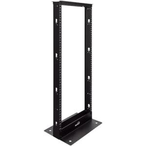NavePoint 25U 2 Post Open Frame Server Rack for 19 Inch Equipment, AV, Networking, Data & IT Devices, 2-Post Rack 25U 661lbs Weight Capacity, Black