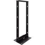 NavePoint 25U 2 Post Open Frame Server Rack for 19 Inch Equipment, AV, Networking, Data & IT Devices, 2-Post Rack 25U 661lbs Weight Capacity, Black
