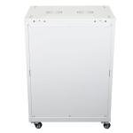 NavePoint 15U Network Cabinet with Glass Door – 15U Wall Mount Server Cabinet White 19” Rack for IT Equipment, AV Devices, Networking Equipment –21.5” Deep Server Rack Enclosure w/Wheels