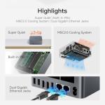 Beelink Ai Mini PC EQR6 6900HX AMD Ryzen 9 Processor(8C/16T, up to 4.9GHz), Micro Computer 24GB DDR5 1TB SSD Radeon 680M Graphics, Mini Computers Dual HDMI/4K 60Hz/WiFi6/BT5.2 Home/Office/HTPC