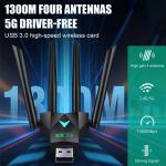 1300Mbps Dual Band USB 3.0 WiFi Adapter