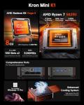 ACEMAGICIAN K1 Mini Gaming PC AMD Ryzen 7 5700U Mini PC 16GB DDR4 512GB SSD Mini Computers (8C/16T, up to 4.3Ghz), 4K Triple Display Mini Desktop Bluetooth/WiFi 6/Office
