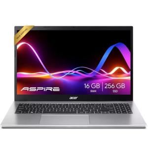 acer Aspire Premium Slim Laptop - 15.6" Full HD IPS 1080P Display - AMD Ryzen 3 7330U Quad-Core Processor - 16GB RAM - 512GB NVMe SSD - Webcam - Wi-Fi 6 - AI PC - Windows 11 Pro - No Mouse