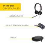 Jabra Evolve 40 Stereo Headset - Black
