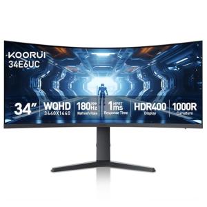 KOORUI 34-inch Curved WQHD Gaming Monitor