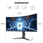 34-Inch Curved Ultrawide Gaming Monitor, 165Hz