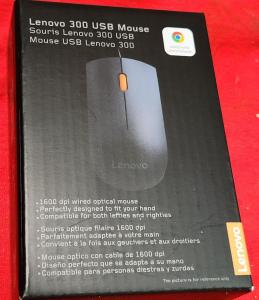 Lenovo 300 Black Wired USB Mouse