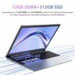 SGIN 15.6" Laptop, 4GB RAM, 512GB SSD