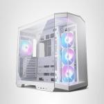 MSI MAG PANO 100R PZ White - Premium Mid-Tower Gaming PC Case - Tempered Glass Side Panel - ARGB 120mm Fans - Liquid Cooling Support up to 360mm Radiator - White Color Case