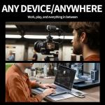 PHIXERO P20 External Portable SSD 2TB,up to 2050Mb/s,External Solid State Drives with 2 in 1 USB C Cable with LED Indicator,USB 3.2 Gen 2 Portable Hard Drive for iPhone 15/16 PRO, Mac, PC & Laptops