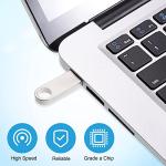 50 Packs 2.0 Flash USB Drives Bulk Waterproof Flash Thumb Drives Memory Pen Stick Small Mini Zinc Alloy Design for PC Computer Laptop Office School Data Storage Silver 128 MB
