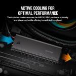 Corsair MP700 PRO with Air Cooler 4TB M.2 PCIe Gen5 x4 NVMe 2.0 SSD – M.2 2280 – Up to 12,400MB/sec Sequential Read – High-Density TLC NAND – Black