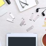 50 Packs 2.0 Flash USB Drives Bulk Waterproof Flash Thumb Drives Memory Pen Stick Small Mini Zinc Alloy Design for PC Computer Laptop Office School Data Storage Silver 128 MB