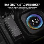 Corsair MP700 PRO with Air Cooler 4TB M.2 PCIe Gen5 x4 NVMe 2.0 SSD – M.2 2280 – Up to 12,400MB/sec Sequential Read – High-Density TLC NAND – Black