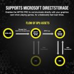 Corsair MP700 PRO with Air Cooler 4TB M.2 PCIe Gen5 x4 NVMe 2.0 SSD – M.2 2280 – Up to 12,400MB/sec Sequential Read – High-Density TLC NAND – Black