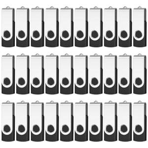 AreTop USB 2.0 Flash Drive 2GB, Pack of 100 Thumb Drives Bulk Memory Sticks, Portable Keychain Jump Drive Multipack for Data Storage (2GB,black-100pack)