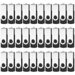 AreTop USB 2.0 Flash Drive 2GB, Pack of 100 Thumb Drives Bulk Memory Sticks, Portable Keychain Jump Drive Multipack for Data Storage (2GB,black-100pack)