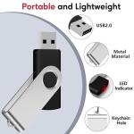 AreTop USB 2.0 Flash Drive 2GB, Pack of 100 Thumb Drives Bulk Memory Sticks, Portable Keychain Jump Drive Multipack for Data Storage (2GB,black-100pack)