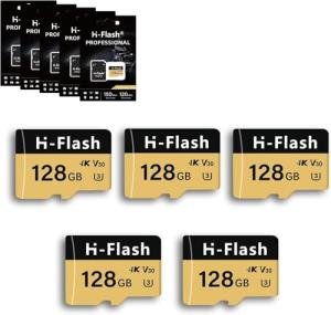 SD Card Adapter, Memory Card High Speed Up to 150MB/s,A1 V30 U3 4K C10 TF Card for Tablet/Mobile Phone/Camera/Car Audio/Game Console (128gb V30 U3 4K, 128gb)