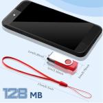 50 Pack USB Flash Drives with Lanyards - 128 MB