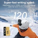 SD Card Adapter, Memory Card High Speed Up to 150MB/s,A1 V30 U3 4K C10 TF Card for Tablet/Mobile Phone/Camera/Car Audio/Game Console (128gb V30 U3 4K, 128gb)