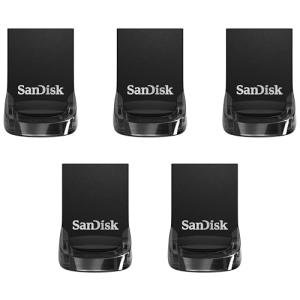 SanDisk 128GB 5-Pack Ultra Fit USB 3.1 Flash Drive (5x128GB) - SDCZ430-128G-B5CT, Black