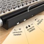 Wireless Retro Typewriter Mechanical Keyboard with LED