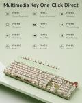 Typewriter Style Mechanical Gaming Keyboard - Pink Switch