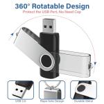 Flash Drives 32GB 20 Pack with Keychains, Wooolken Swivel USB 2.0 Thumb Drives Bulk USB Drive Memory Stick Data Storage Pack (Mixcolors)