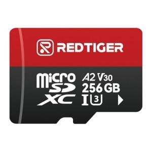 REDTIGER High Speed 256GB Micro SD Card with Adapter, microSDXC UHS-I Class 10, U3, V30 A2, Support for Dash Cam and 4K Video Recording, Compatible with F7NP-V07&F9&F7NT-V04&F17&VP20&F17PLUS