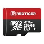 REDTIGER High Speed 256GB Micro SD Card with Adapter, microSDXC UHS-I Class 10, U3, V30 A2, Support for Dash Cam and 4K Video Recording, Compatible with F7NP-V07&F9&F7NT-V04&F17&VP20&F17PLUS
