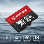 REDTIGER High Speed 256GB Micro SD Card with Adapter, microSDXC UHS-I Class 10, U3, V30 A2, Support for Dash Cam and 4K Video Recording, Compatible with F7NP-V07&F9&F7NT-V04&F17&VP20&F17PLUS