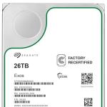 Seagate (Recertified Exos 26TB Internal Hard Drive HDD - 3.5 in CMR SATA 6Gb/s, 7200 RPM, 512MB Cache, 2.5M MTBF (ST26000NM000C) , Renewed