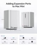 ORICO MiniTower 2 Bay RAID Enclosure Compatible NVMe SSD 10Gbps with Expansion Hub Docking Station for Mac mini M4 Max Up to 56TB-M435