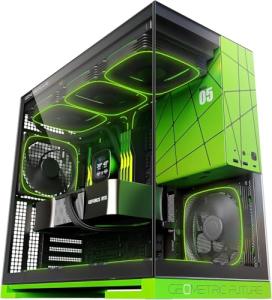 Geometric Future M5 Gaming Case - Black/Green