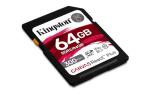 Kingston Canvas React Plus 64GB SD Card | SDXC UHS-II | 300R/260W U3 V90 | Full HD/4K/8K | SDR2/64GB