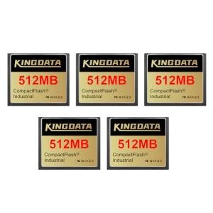 KINGDATA Industrial Compact Flash Memory Card 5pack 512MB FAT16 Type I for Industrial Equipment Vintage Digital Cameras