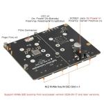 Geekworm X1011 5V PCIe to Quad M.2 Key-M NVMe SSD HAT Peripheral Board for Raspberry Pi 5 2GB/4GB/8GB/16GB