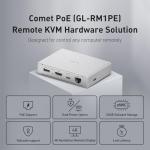 GL.iNet Comet PoE (GL-RM1PE) Remote KVM Control Over Internet - PoE/Type - C Dual Power Option 4K@30Hz,32GB EMMC Tailscale Support for PC Server Remote Access Power Management Adapted KVM Switches