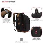 SwissGear Tool Bag Backpack, Fits Up to 17-Inch Laptop, Work Pack PRO, Black/Brown Canvas