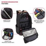 SwissGear Tool Bag Backpack, Fits Up to 17-Inch Laptop, Work Pack PRO, Black/Brown Canvas