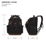 SwissGear Tool Bag Backpack, Fits Up to 17-Inch Laptop, Work Pack PRO, Black/Brown Canvas