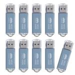LinkMore 64GB (10 Pack) NR35 USB Flash Drive – USB 3.2 Memory Stick with Cap and Keychain Loop, Up to 70MB/s Read, 10MB/s Write – Plug & Play USB Drive for PC, Mac, TV, Car