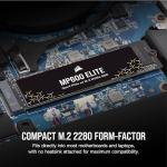 Corsair MP600 Elite 4TB M.2 PCIe Gen4 x4 NVMe SSD – M.2 2280 – Up to 7,000MB/sec Sequential Read – High-Density 3D TLC NAND – for Desktops and Laptops – Black