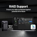 QNAP TR-002-A-US 2 Bay USB Type-C Direct Attached Storage (DAS) with Hardware RAID (Diskless)