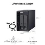 QNAP TR-002-A-US 2 Bay USB Type-C Direct Attached Storage (DAS) with Hardware RAID (Diskless)