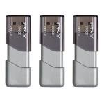 PNY 256GB Turbo Attaché 3 USB 3.0 Flash Drive 3-Pack – Grey, P-FD256X3TBOP-MP, 100MB/s, Light-Weight Durable - Data Storage and Transfer