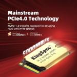 KingSpec 512GB M.2 2230 SSD PCIe 4.0, 5000MB/s Read Copper Heatsink, 3D NAND Flash, Compatible with Steam Deck/ASUS ROG Ally/Surface Pro